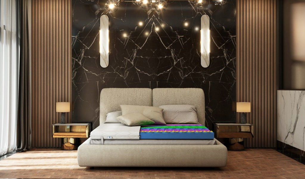 Matracis 80x200 Venerdi melns pārklājs 7 cm masāžas pārklājs H3