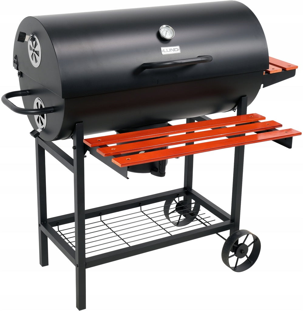 Aia söegrill ratastel, riiulid