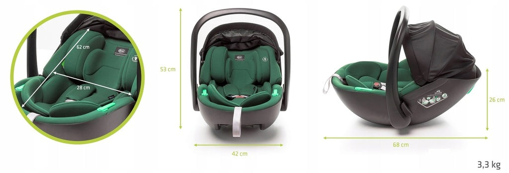 NEO DARK GREEN I-SIZE automobilinė kėdutė 40-87cm 0-13kg RWF įdėklas