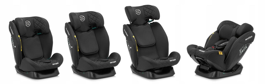 Sesttino SecurePro vaikiška automobilinė kėdutė 0-36 kg, saugi 40-150 cm