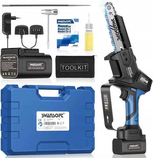 6 colių mini belaidis grandininis pjūklas