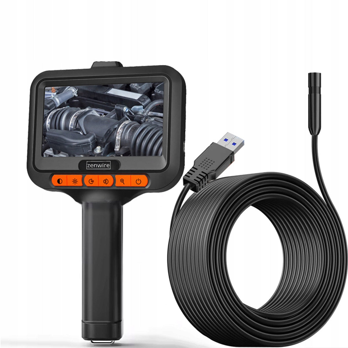 Endoskoobi toru kontrollkaamera töökodadele IPS-ekraani, USB-C ja 5 m kaabliga