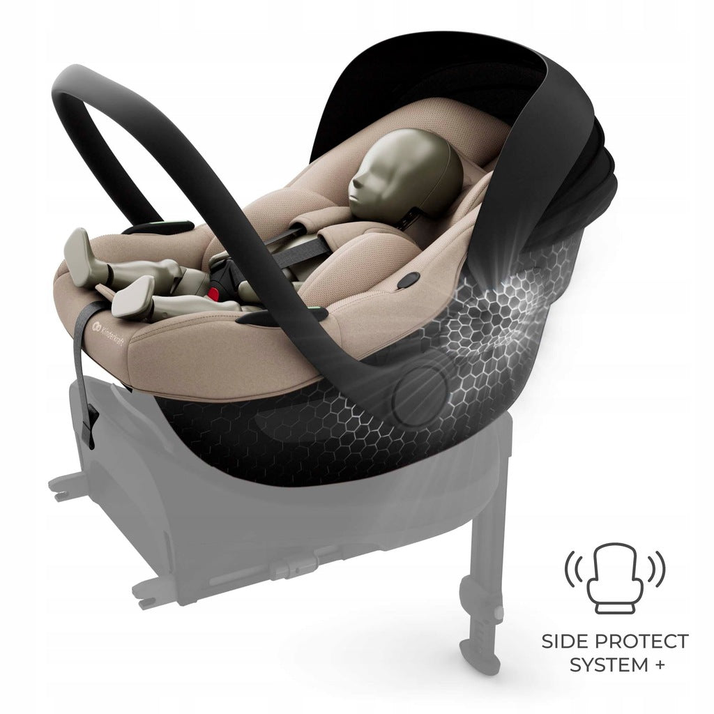 Kinderkraft I-LITE automobilinė kėdutė kūdikiams, 40-87 cm, 0-13 kg, smėlio spalvos