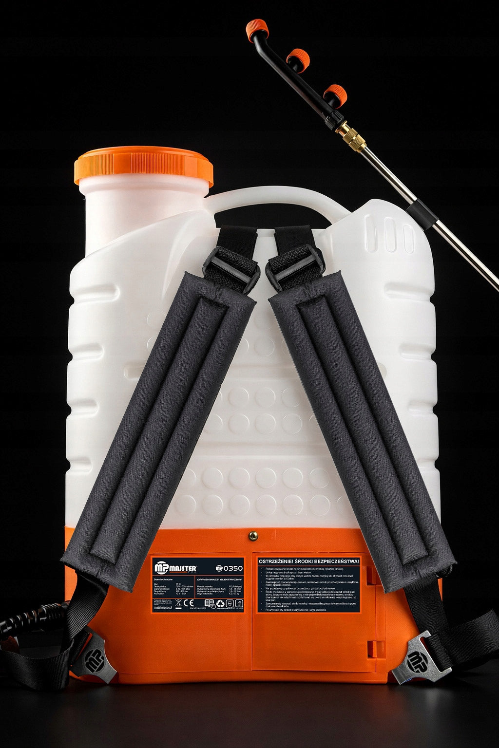 Elektrinis purkštuvas su baterija, 16 l, sodui, „Majster MP0350“