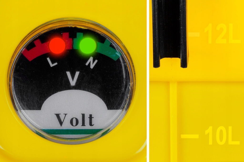 Elektrinis akumuliatorinis purkštuvas su ličio jonų akumuliatoriais, 12 l slėgio antgalis