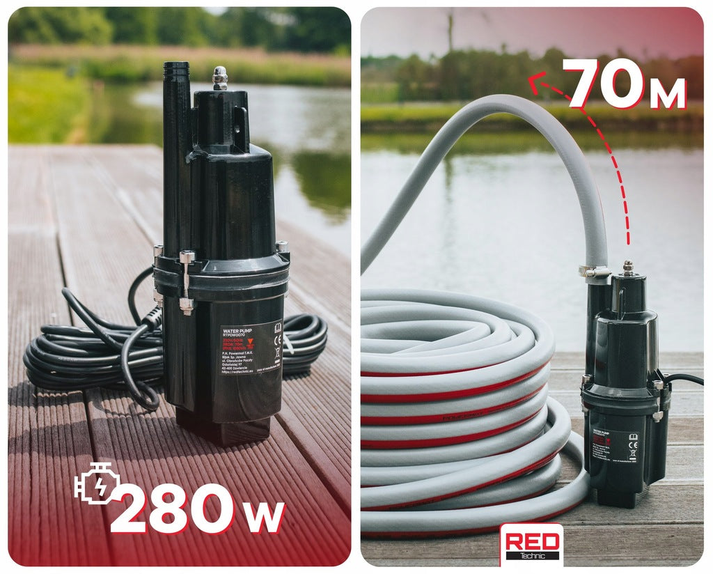 Panardinamas viršutinio siurbimo diafragminis siurblys šulinio vandeniui, 1080 l/h gylio