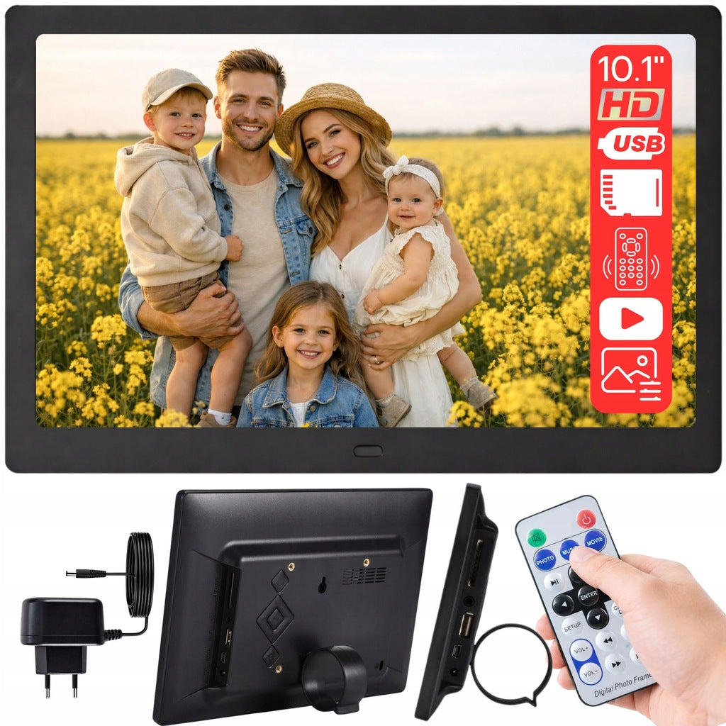 digitālais foto rāmis 10 collu IPS HD ekrāns