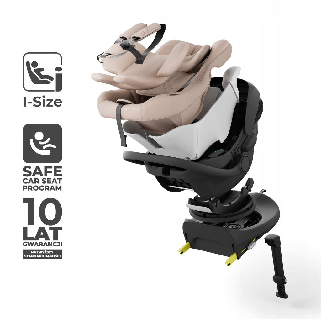 Kinderkraft I-LITE automobilinė kėdutė kūdikiams, 40-87 cm, 0-13 kg, smėlio spalvos