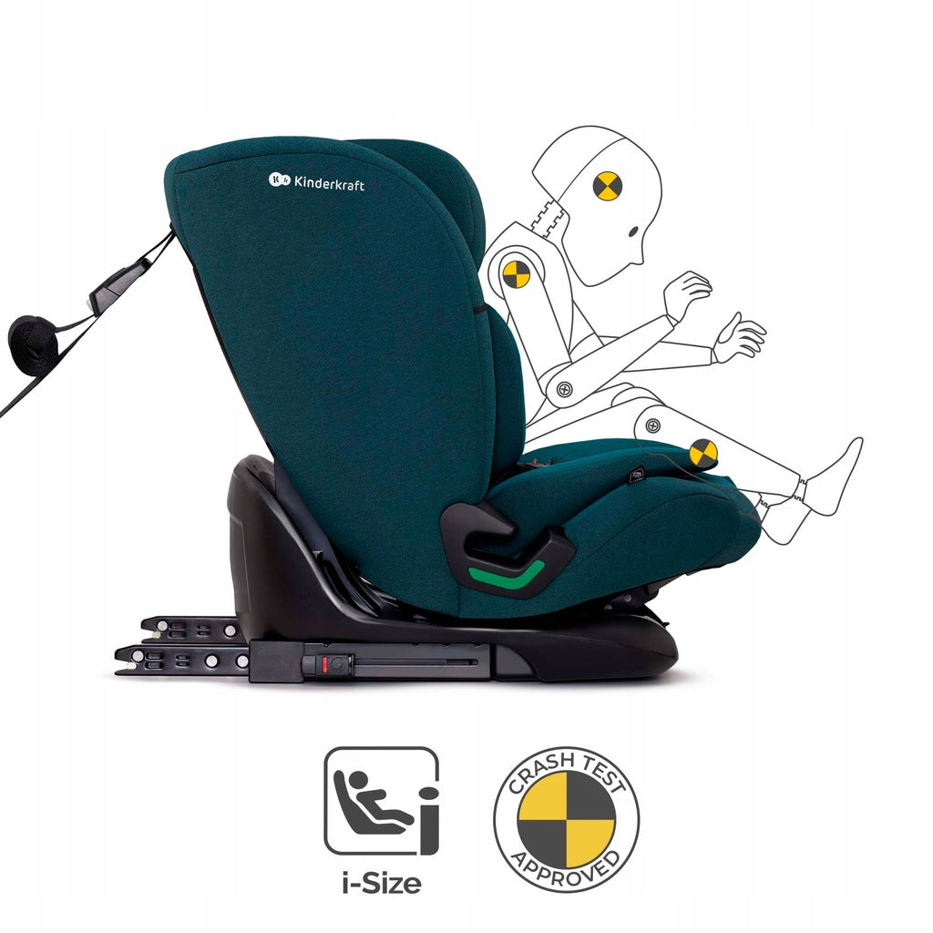 Kinderkraft ONETO3i turvatool, 76-150 cm, 9-36 kg, ISOFIX, roheline