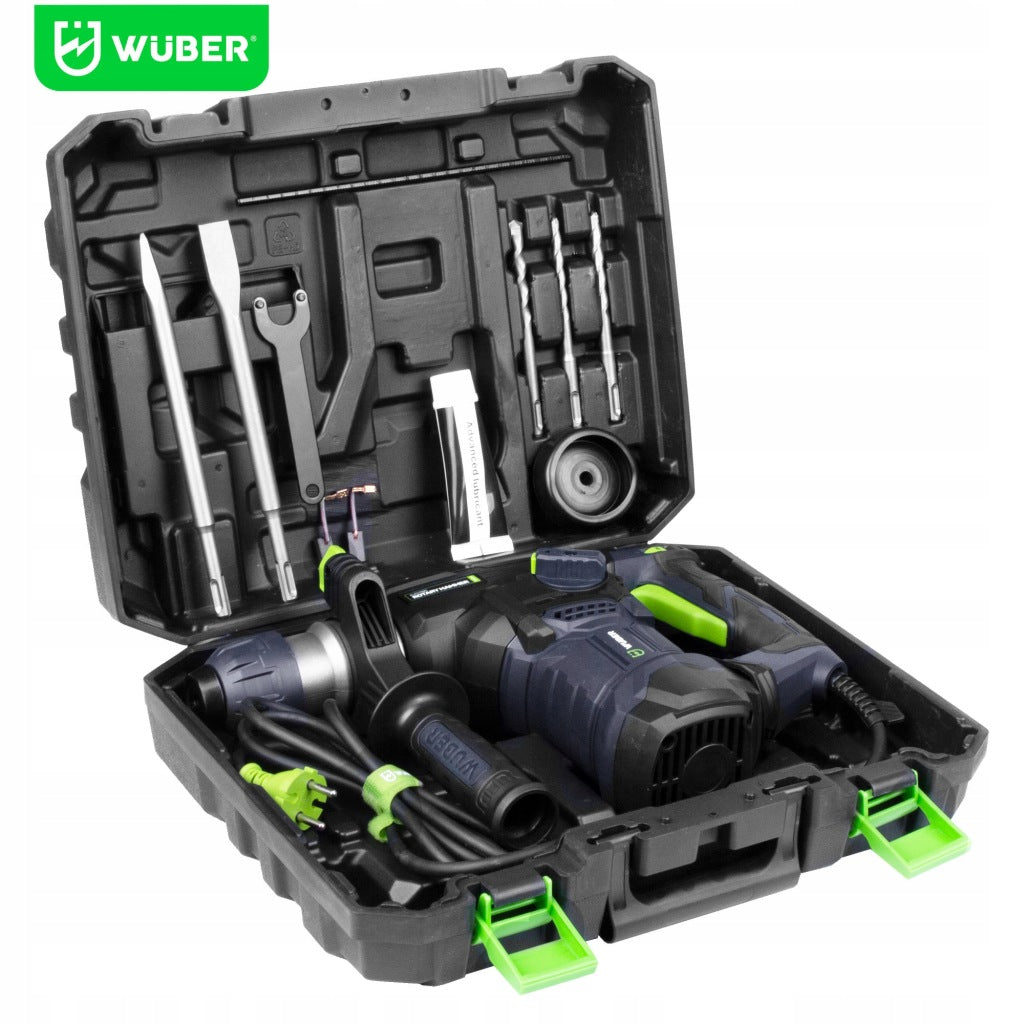 1500 W smūginis gręžtuvas, 6 J smūginis plaktukas, stiprus SDS + gręžimo smaigalys