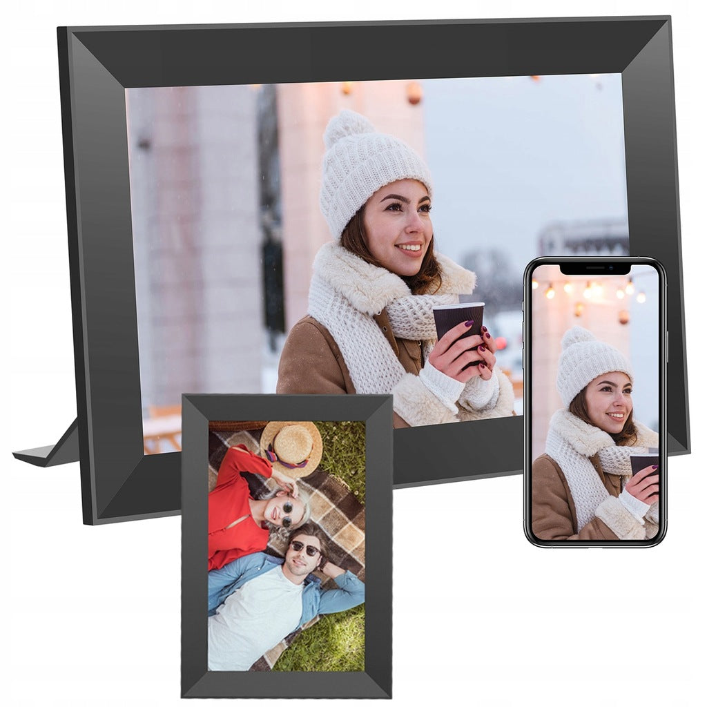 10,1 colio skaitmeninis nuotraukų rėmelis su jutikliniu ekranu, nuotraukos, vaizdo įrašai, „Wi-Fi“ programėlė