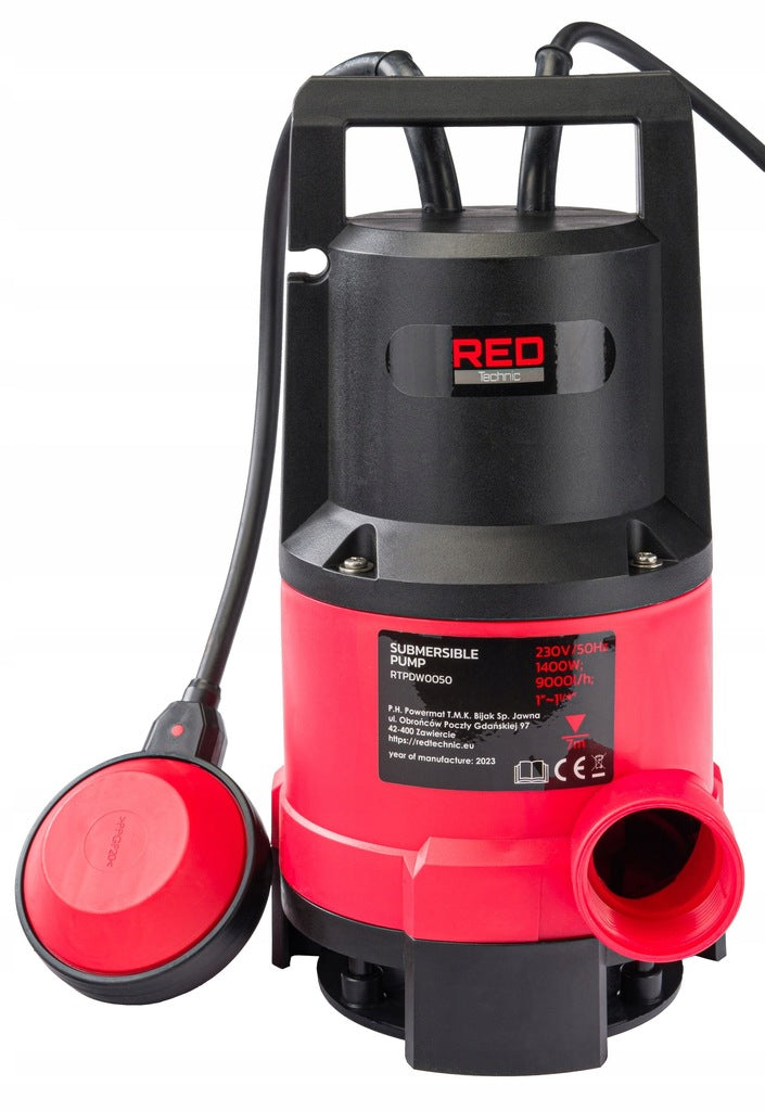 Sukelpump puhtale, mustale ja vihmaveele ujukiga 1400 W