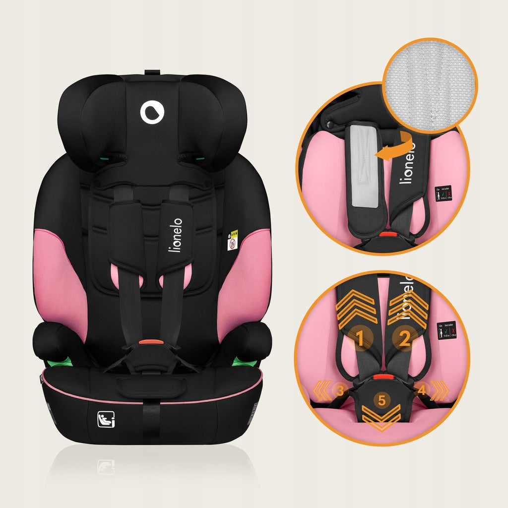 Automobilinė kėdutė 76-150 cm, 9-36 kg, Lionelo LEVI I-SIZE