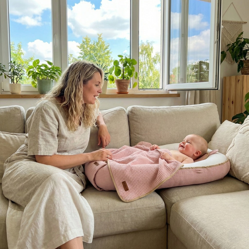 Kūdikių „Cocoon Air 3D“ saugaus miego komplektas, lizdelis, žaidimų aikštelės komplektas, „BabyMam“