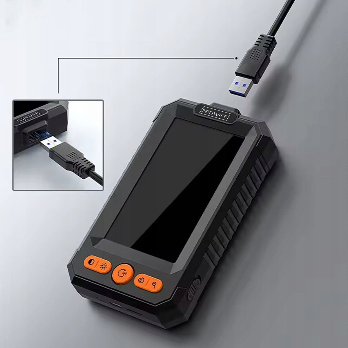 Endoskoopiline kontrollkaamera Full HD IPS USB-C-ga, 5 m