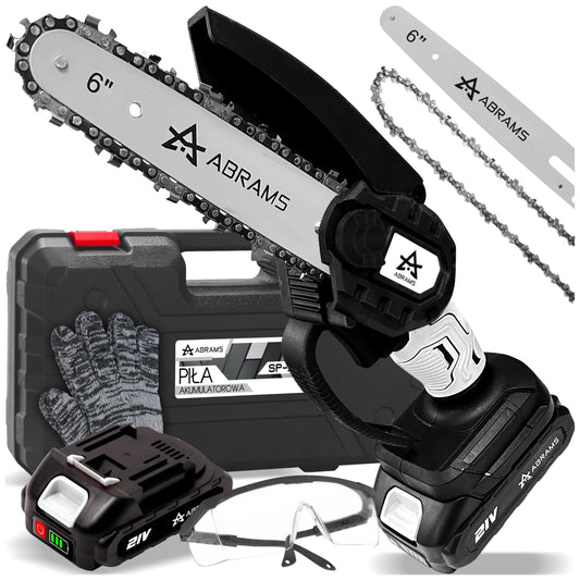 AKUMULIATORINIS ELEKTRINIS PJŪKLAS MINI PJŪKLAS 6” 2XAKU 21V