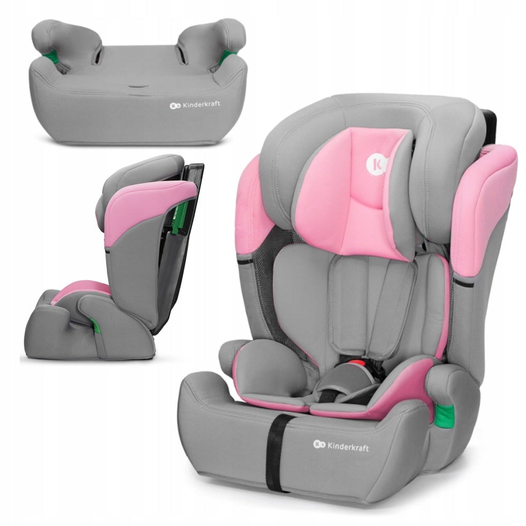 Kinderkraft Comfort Up 2 automobilinė kėdutė, rožinė, 9-36 kg