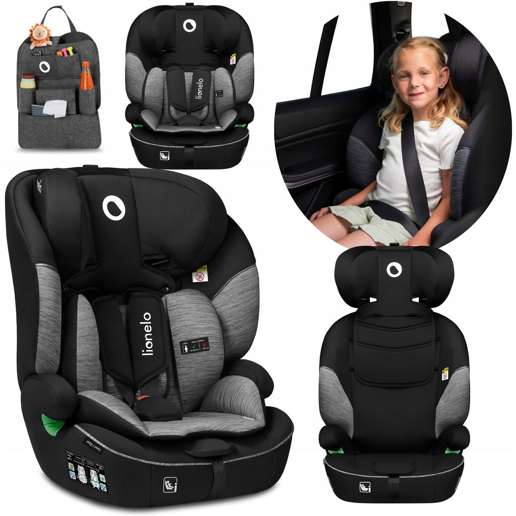 Autosēdeklis 76-150 cm, Melns, 9-36 kg, Lionelo LEVI I-SIZE