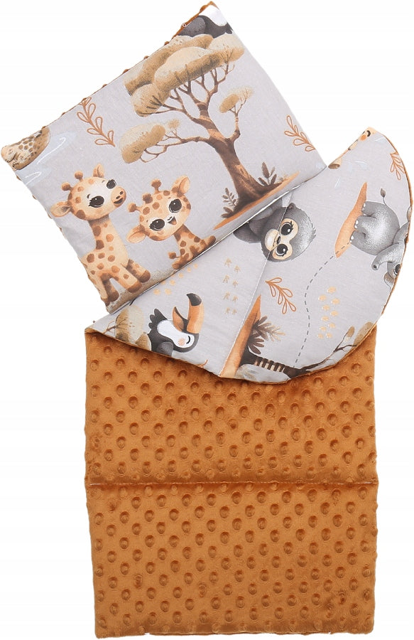 Bērnu ligzda-kokons "Minky" XXL komplekts "BabyMam", 7 daļas