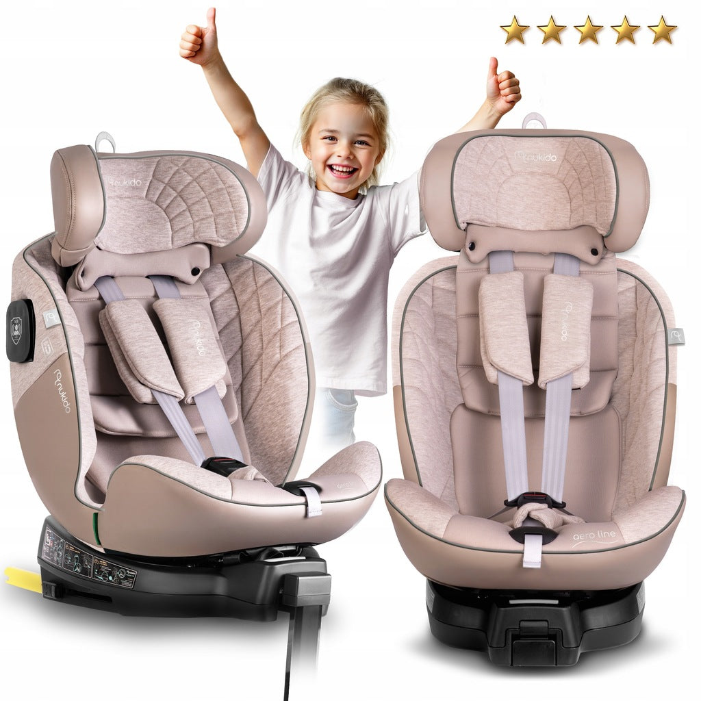 PASUKAMA AUTOMOBILINĖ KĖDUTĖ su KOJA 0-36KG ISOFIX NUKIDO I-SIZE 40-150cm