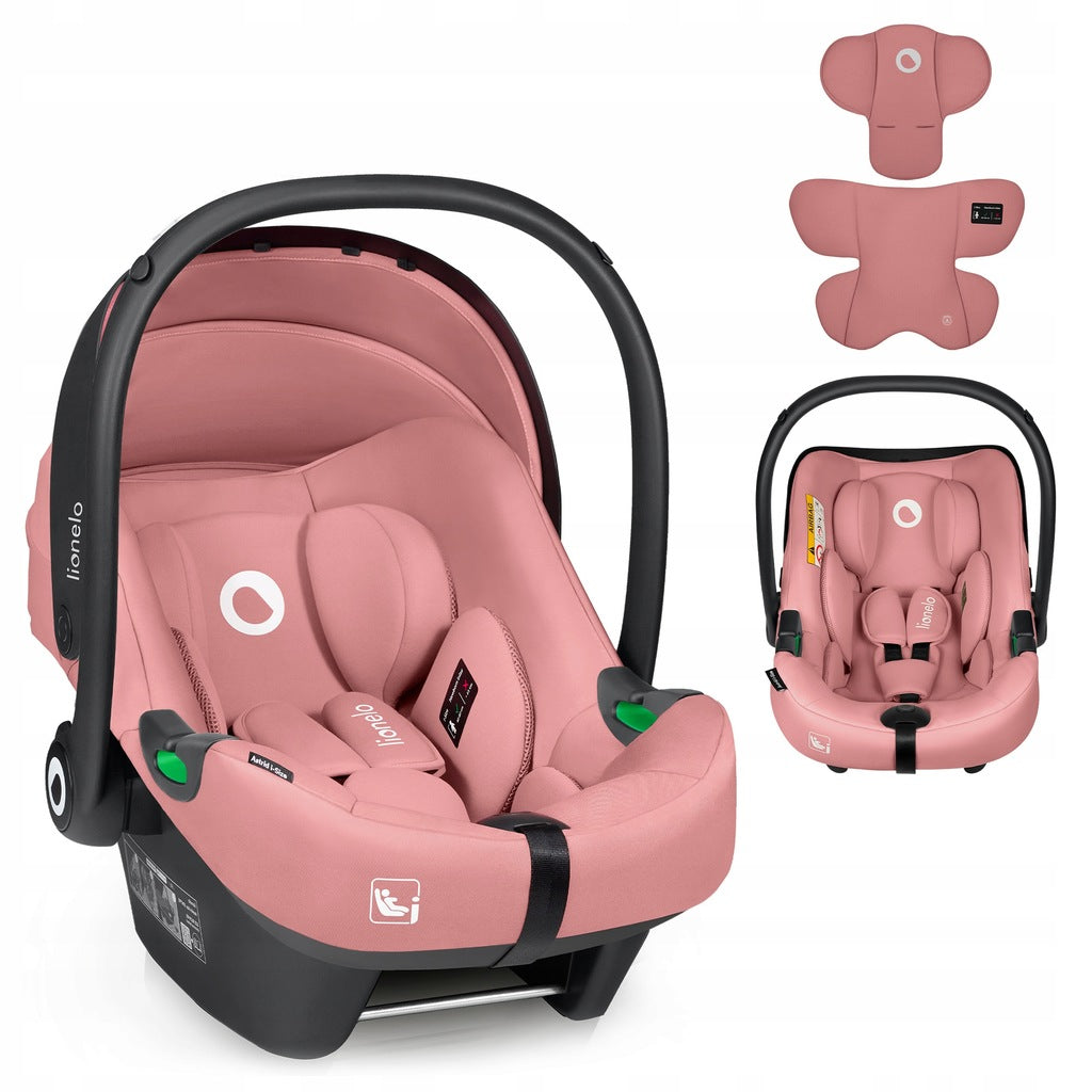 Automobilinė kėdutė 0-13 kg, 40-87 cm. ADAC sertifikatas. Lionelo Astrid. rožinė