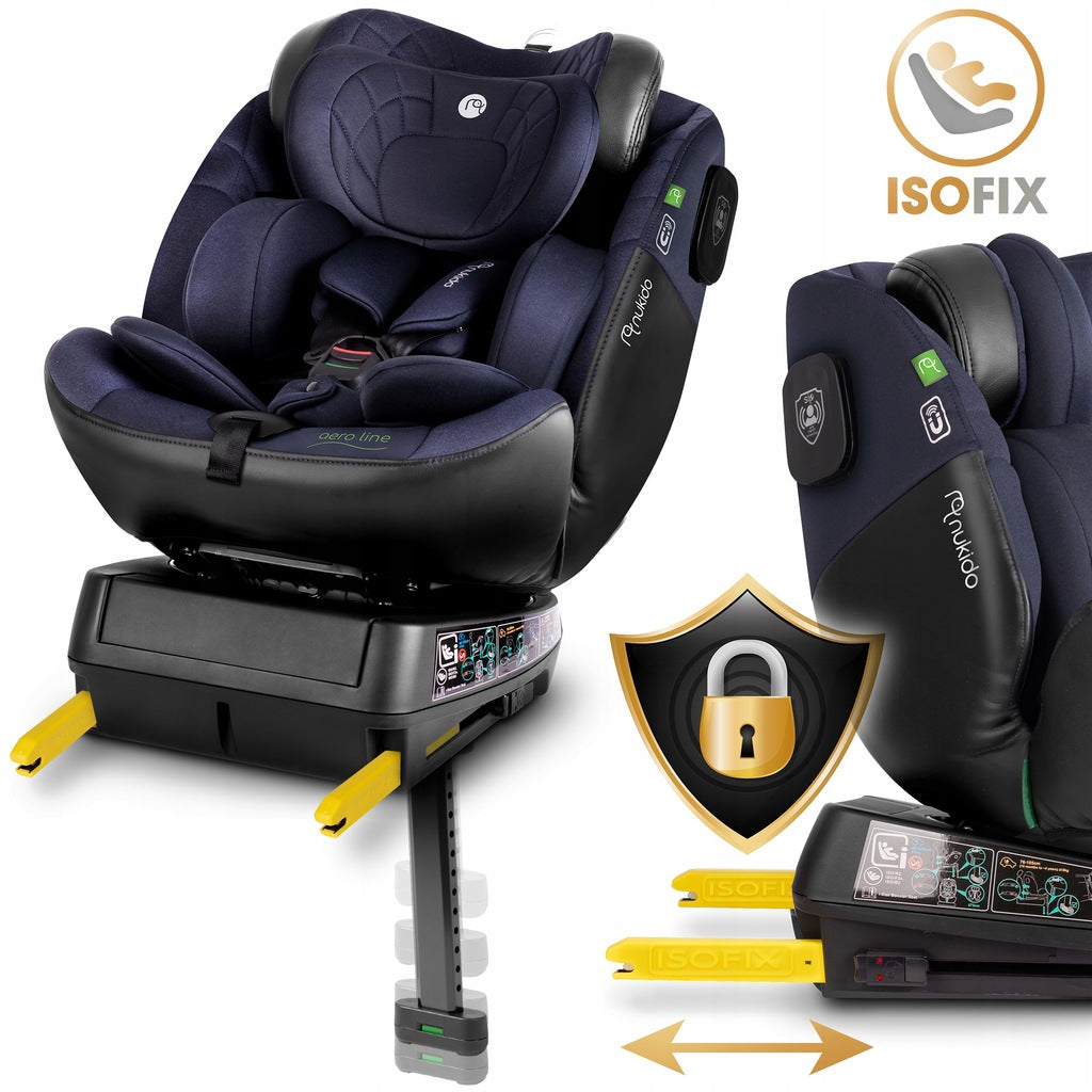 PASUKAMA AUTOMOBILINĖ KĖDUTĖ su KOJA 0-36KG ISOFIX NUKIDO I-SIZE 40-150cm