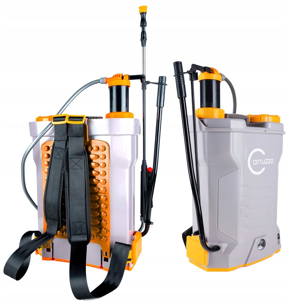 16L kuprinės tipo purkštuvas su elektriniu akumuliatoriaus slėgio reguliuojamais purkštukais