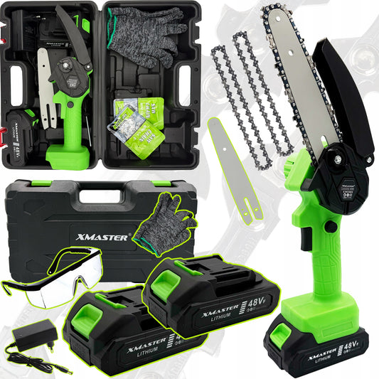 6 colių belaidis mini pjūklas  2 baterijos dėklas