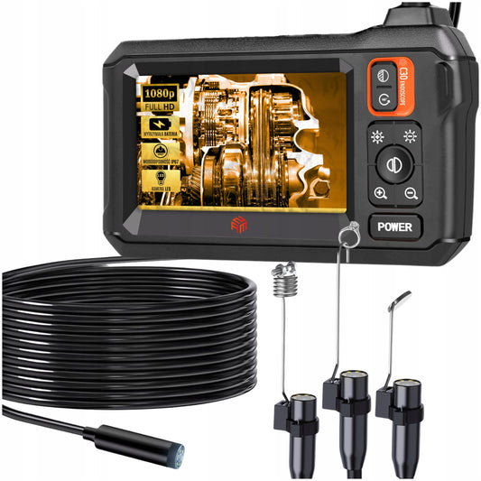 Endoskopiskā kamera ar ekrānu 5m | Full HD | IP67 | Cauruļu, kanalizācijas un auto diagnostikai
