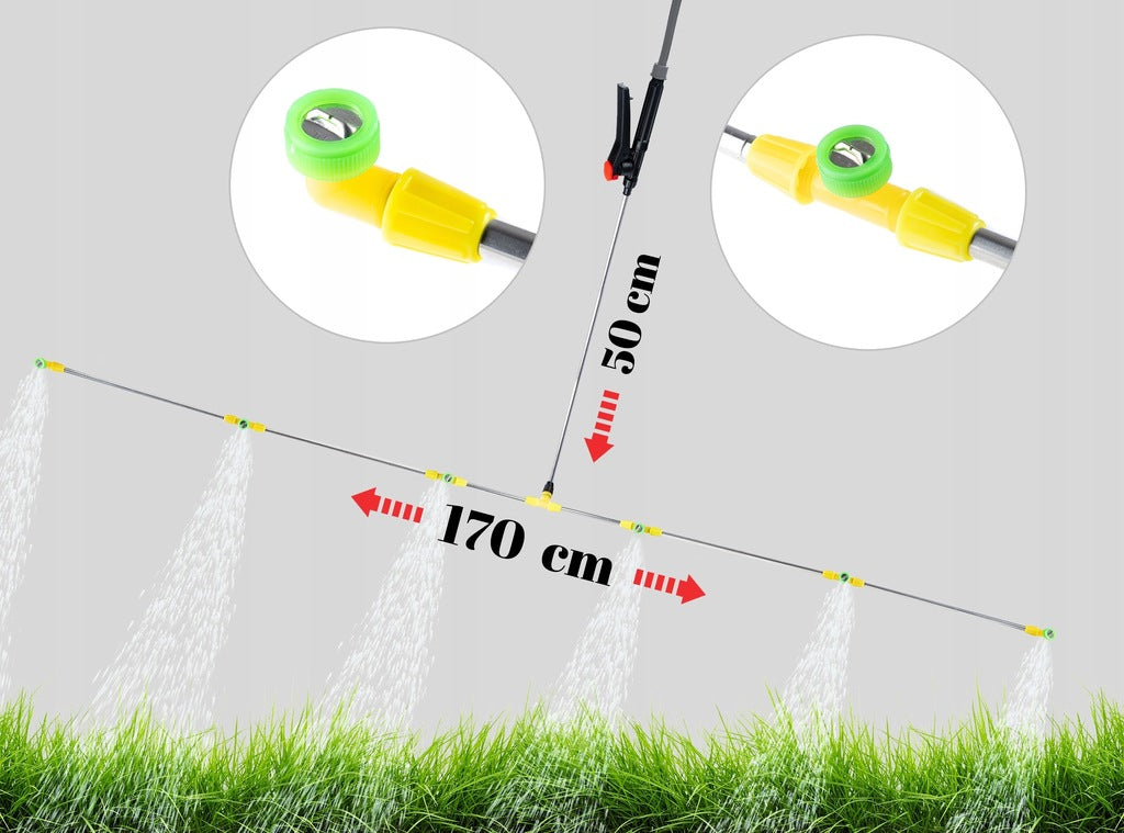 16L kuprinės tipo purkštuvas su elektriniu akumuliatoriaus slėgio reguliuojamais purkštukais