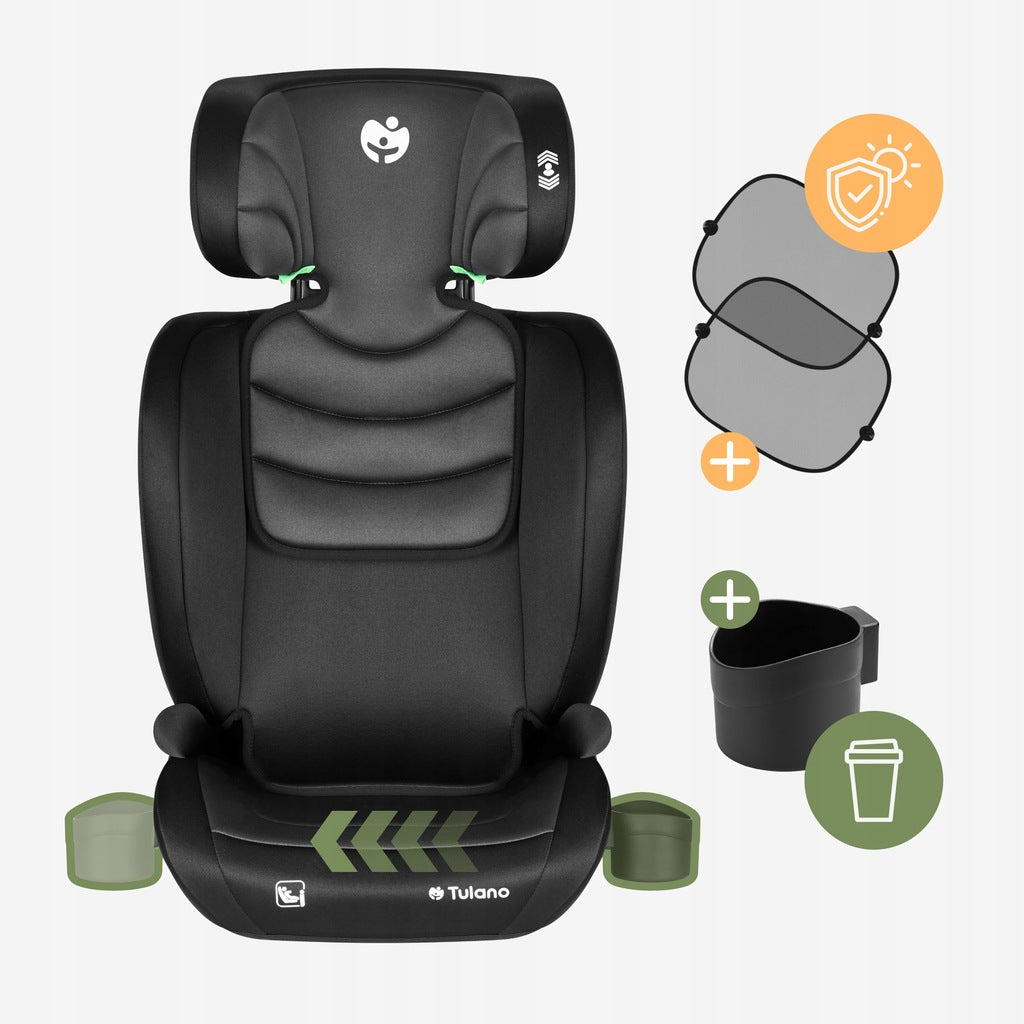 Automobilinė kėdutė 15-36 kg TULANO i-Size atramos pagrindas 100-150 cm