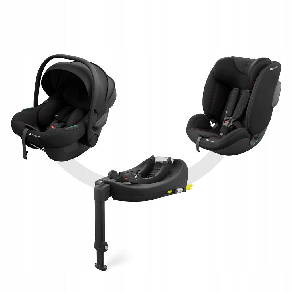Kinderkraft I-LITE automobilinė kėdutė kūdikiams, 40-87 cm, 0-13 kg, juoda