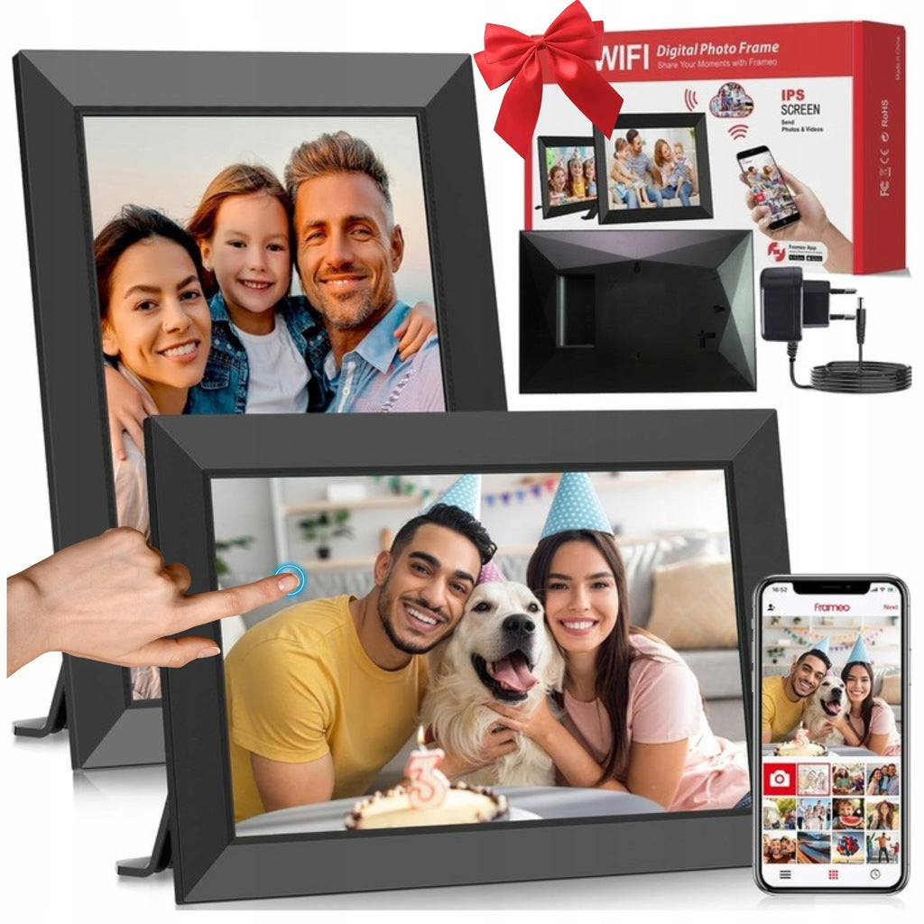 „FRAMEO“ 10,1 colio „Wi-Fi“ IPS jutiklinis nuotraukų rėmelis su 32 GB HD atmintimi