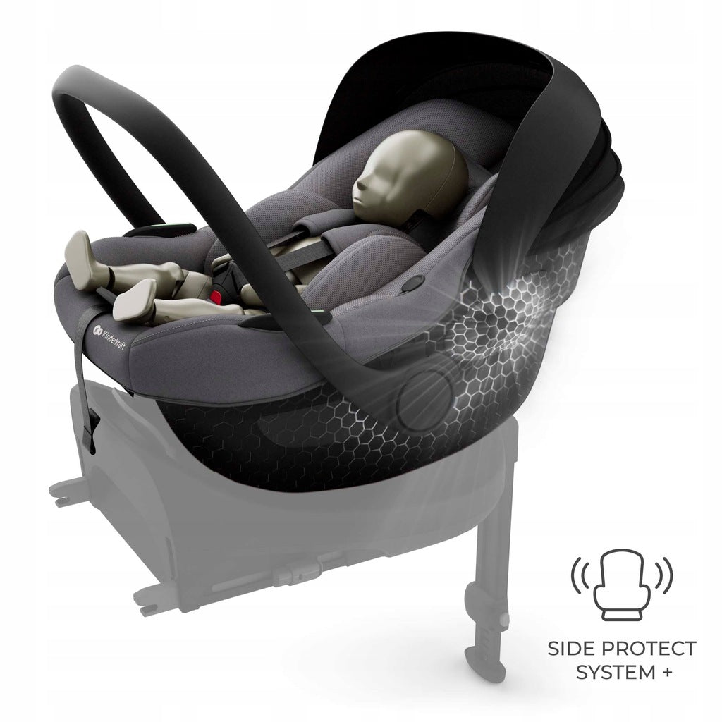 Kinderkraft I-LITE autokrēsliņš zīdaiņiem, 40-87 cm, 0-13 kg, pelēks