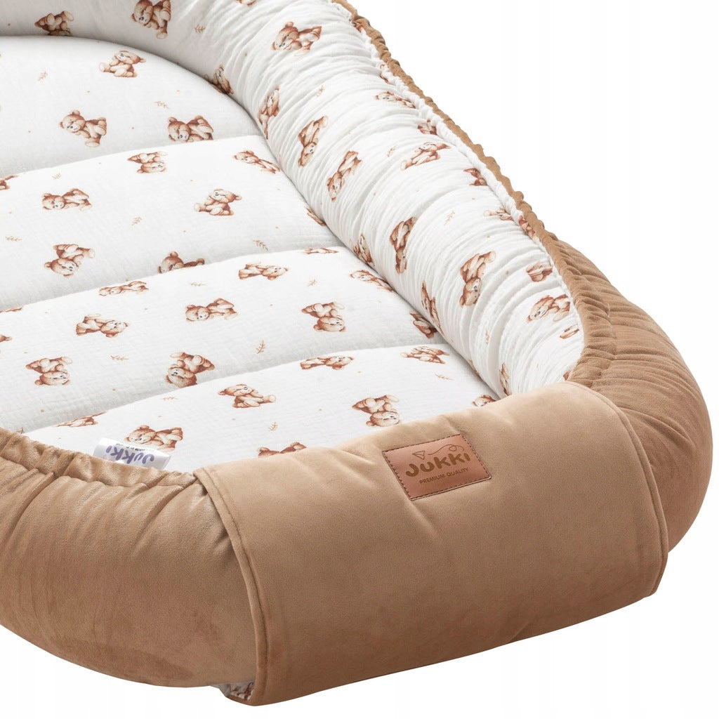 JUKKI suur kookon XXL beebikostüüm 65x120cm musliinpuuvill samet