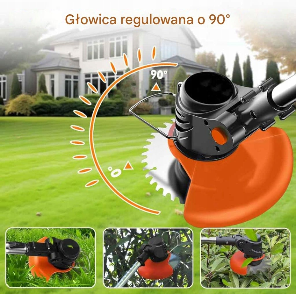 Trimeris Didelis belaidis žoliapjovės rinkinys su 2 x 21 V 2000 mAh baterijomis