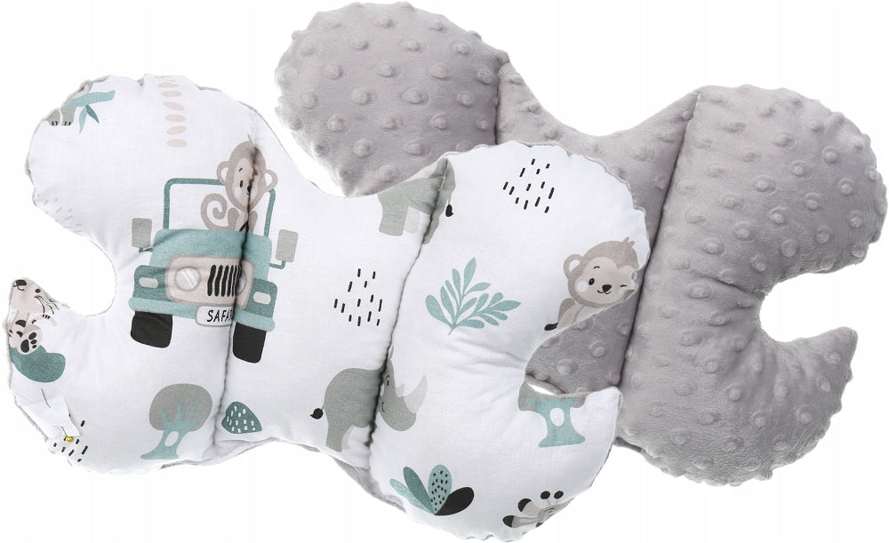 Bērnu ligzda-kokons "Minky" XXL komplekts "BabyMam", 7 daļas