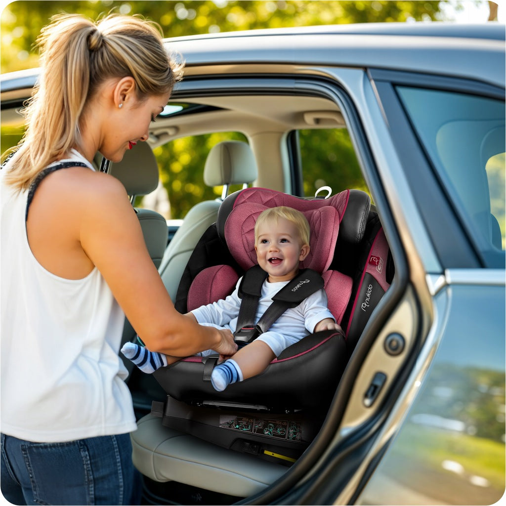 PASUKAMA AUTOMOBILINĖ KĖDUTĖ su KOJA 0-36KG ISOFIX NUKIDO I-SIZE 40-150cm