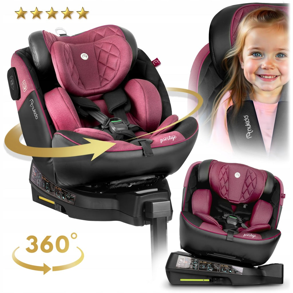 PASUKAMA AUTOMOBILINĖ KĖDUTĖ su KOJA 0-36KG ISOFIX NUKIDO I-SIZE 40-150cm