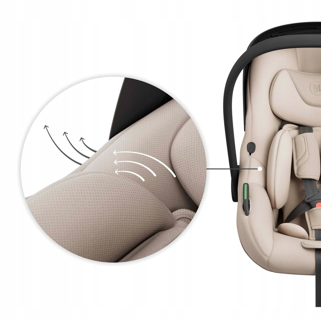 Kinderkraft I-LITE automobilinė kėdutė kūdikiams, 40-87 cm, 0-13 kg, smėlio spalvos