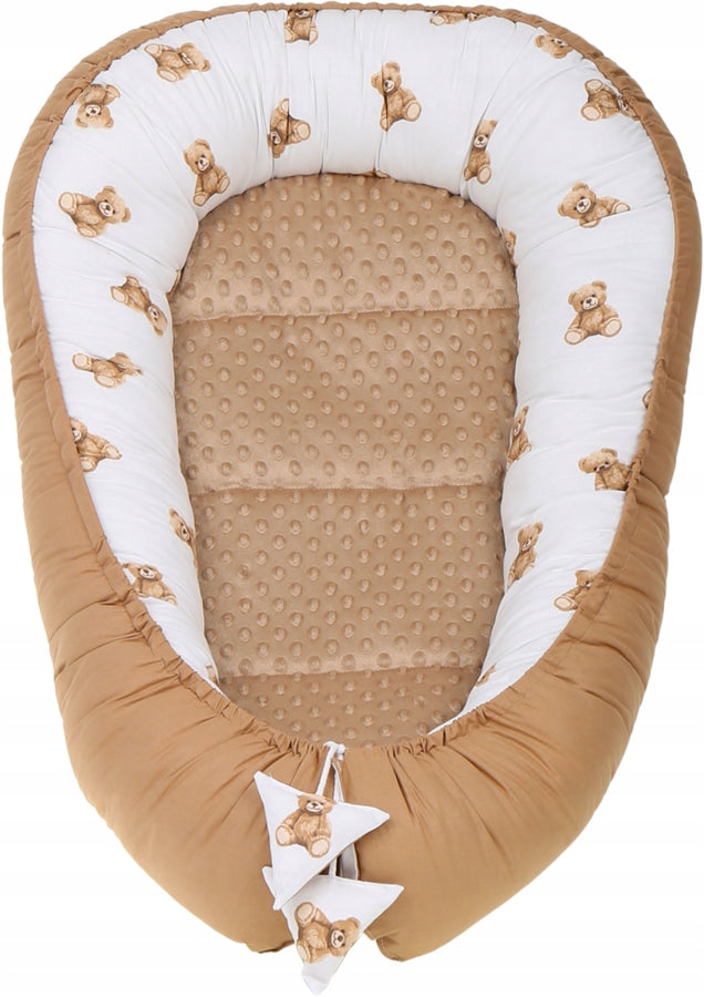 Bērnu ligzda-kokons "Minky" XXL komplekts "BabyMam", 7 daļas