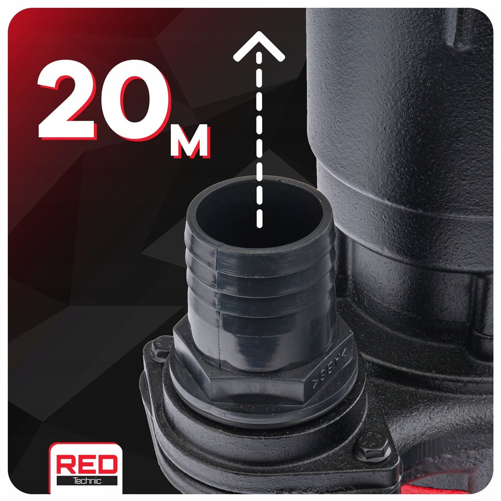 Reoveepaak, musta vee pump koos hakkuriga, 30 000 l/h, voolik, 20 m