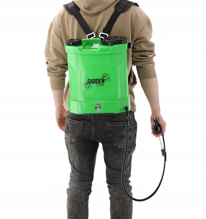 10 l nešiojamas, akumuliatorinis, kuprinės formos purkštuvas