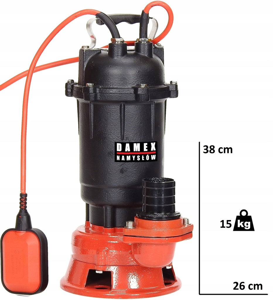 Turbiinpurustiga pump reovee, septikute, muda ja puhta vee pumpamiseks, 750W