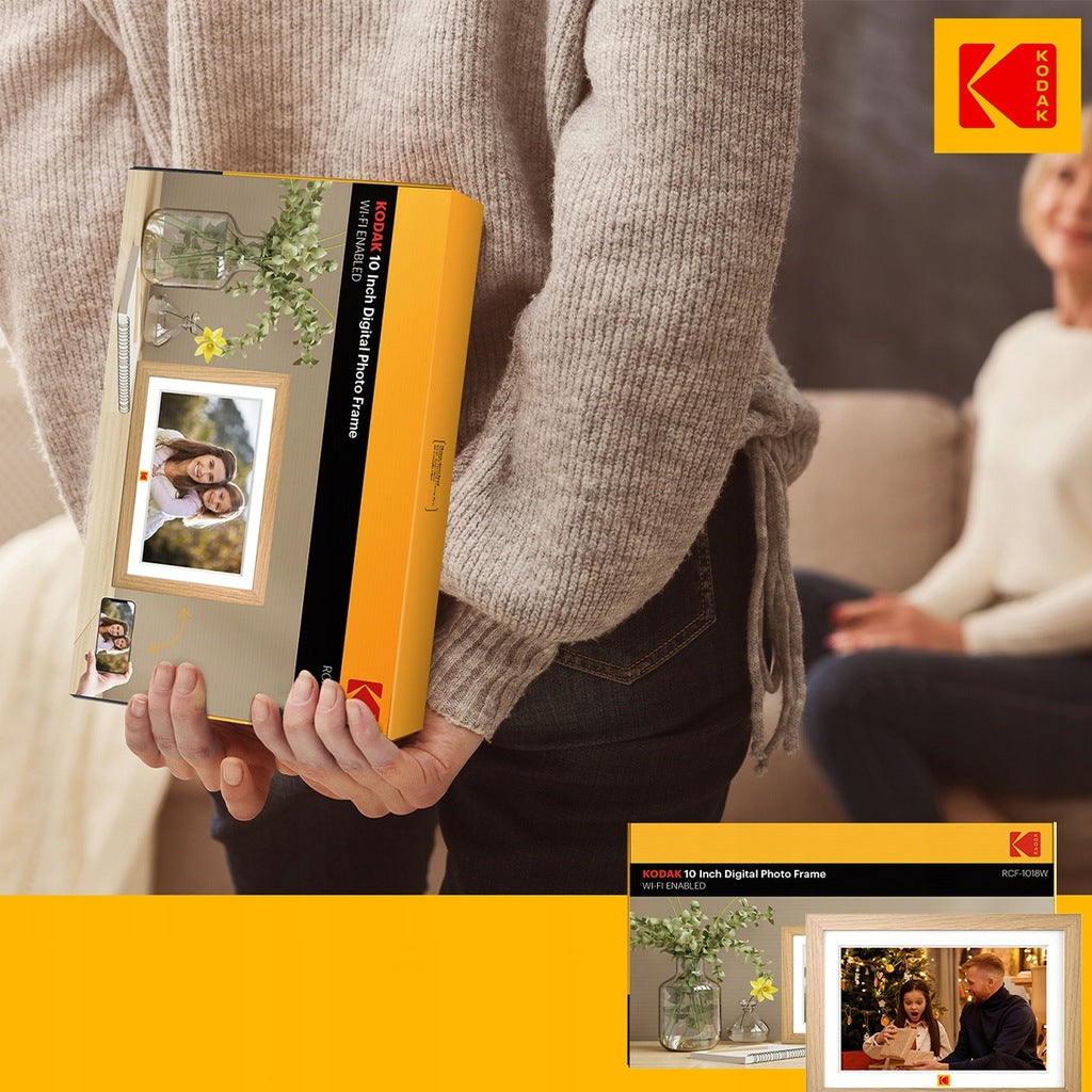 skaitmeninis nuotraukų rėmelis su jutikliniu ekranu, nuotraukomis, vaizdo įrašais, 10,1 colio, RCF-1018W, WiFi