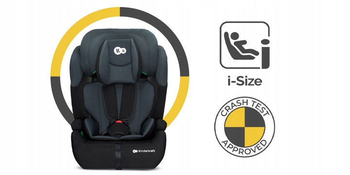 Kinderkraft Comfort Up i-Size automobilinė kėdutė, 76-150 cm, 9-36 kg, pilka