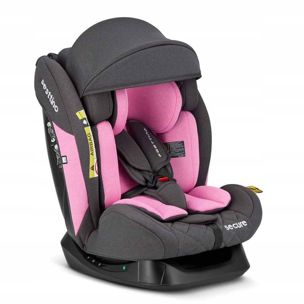 Sesttino SecurePro vaikiška automobilinė kėdutė 0-36 kg, saugi 40-150 cm