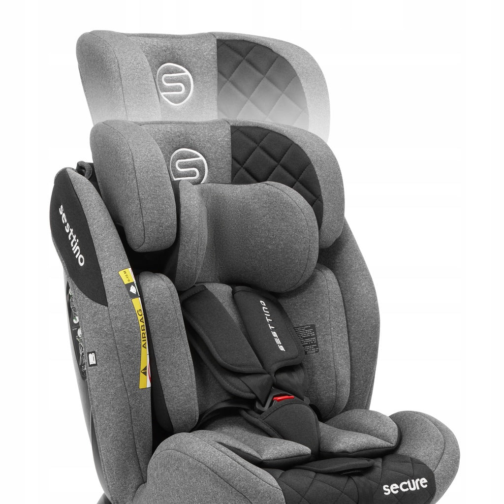 Sesttino Secure Pro automobilinė kėdutė 0-36 40-150cm su miegojimo funkcija ir stogeliu
