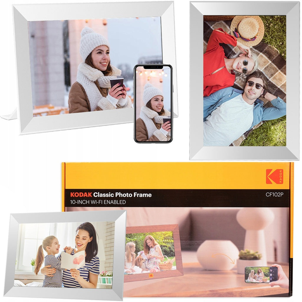 10,1 colio skaitmeninis nuotraukų rėmelis su jutikliniu ekranu, nuotraukos, vaizdo įrašai, Wi-Fi programėlė