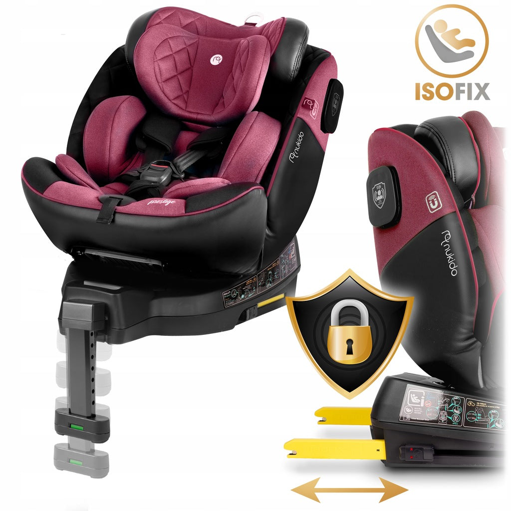 PASUKAMA AUTOMOBILINĖ KĖDUTĖ su KOJA 0-36KG ISOFIX NUKIDO I-SIZE 40-150cm